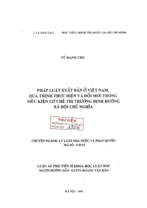 Pháp Luật Xuất Bản ở Việt Nam: Thực Trạng và Đổi Mới 