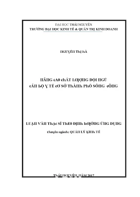 Đại Học Kinh Tế & Quản Trị Kinh Doanh Thái Nguyên: 
