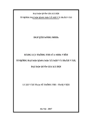 Năng lực thông tin của sinh viên Đại học Khoa học Xã hội