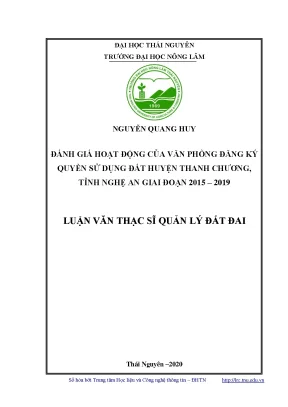 Đánh giá hoạt động Văn phòng đăng ký quyền sử dụng đất