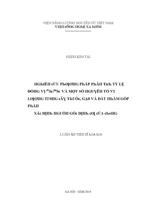 Năng Lượng Nguyên Tử Việt Nam: Tỷ Lệ Đồ Nguyên 87Sr/86Sr