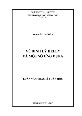 Định Lý Helly và Ứng Dụng Trong Toán Học