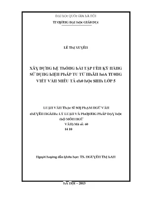 Hệ Thống Bài Tập Kỹ Năng Sử Dụng Biện Pháp Tư Tưởng