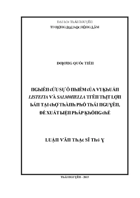 Nghiên Cứu Ô Nhiễm Vi Khuẩn Listeria và Salmonella Trong 