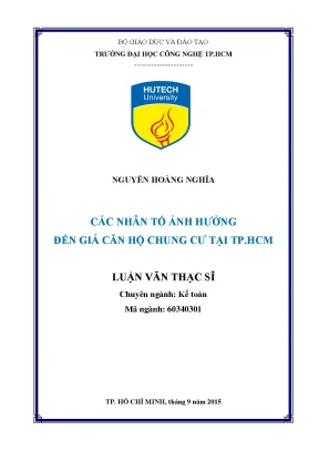 Những Nhân Tố Ảnh Hưởng Đến Giá Căn Hộ Chung Cư Tại TP.HCM