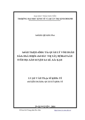 Cải thiện quản lý vốn ngân sách nhà nước cho đầu tư xây