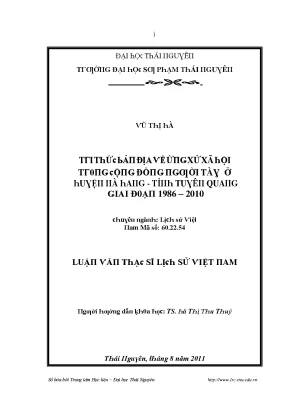 Nghiên cứu về Địa lý và Xã hội tại Đại học Thái Nguyên