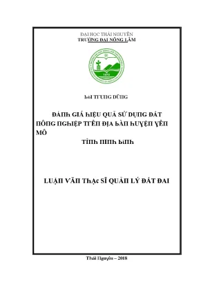 Hiệu Quả Sử Dụng Đất Nông Nghiệp Tại Trường Đại Học Nông