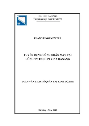 Công Tác Tuyển Dụng Nhân Lực Tại Công Ty TNHH PI VINA Đà