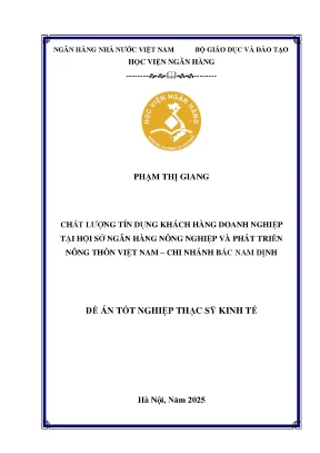 Nâng Cao Chất Lượng Tín Dụng Doanh Nghiệp Tại Agribank