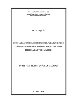 Quản Lý Hoạt Động Bồi Dưỡng Âm Nhạc Tại Đại Học Quốc Gia