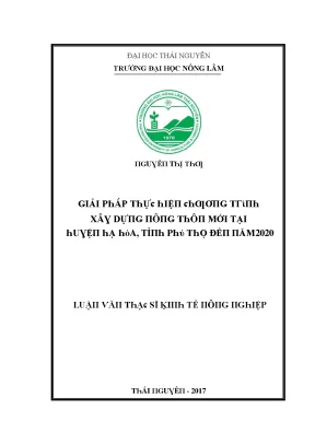 Nghiên cứu về giải pháp thực hiện dự án nông nghiệp tại