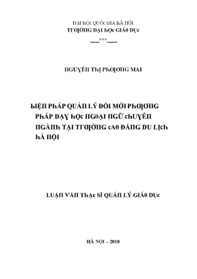 Quản Lý Đổi Mới Giáo Dục Tại Đại Học Giao Thông Vận Tải