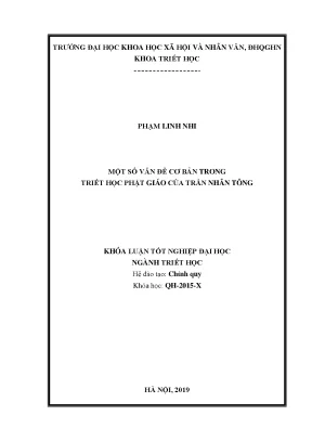 Triết Học Phật Giáo của Trần Nhân Tông: Những Vấn Đề Cơ Bản
