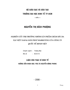 Nghiên cứu thị trường sản phẩm chăm sóc da tại Việt Nam