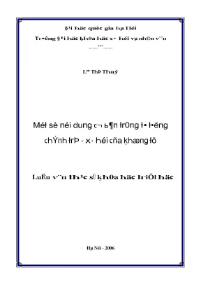 Luận Văn VNU: Nghiên Cứu Xã Hội Nhân Văn