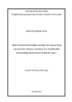 Nghiên Cứu Hiệu Quả Khai Thác Giá Trị Văn Hóa Ẩm Thực 