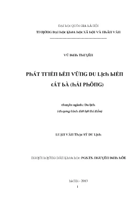 Phát Triển Du Lịch Bền Vững Tại Hà Nội: Nghiên Cứu và