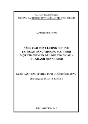 Nâng Cao Chất Lượng Dịch Vụ Ngân Hàng Thương Mại Tại