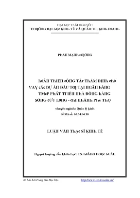 Cải tiến quy trình thẩm định cho vay dự án đầu tư tại