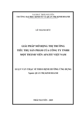 Giải Pháp Mở Rộng Thị Trường Tiêu Thụ Sản Phẩm Của Công