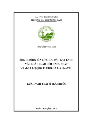 Nghiên Cứu Về Dầu Hạt Lanh Tại Trường Đại Học Nông Lâm