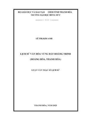 Khám Phá Lịch Sử Văn Hóa Vùng Đất Hoằng Trinh, Thanh Hóa