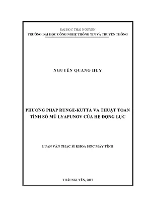 Phương Pháp Runge-Kutta và Tính Số Mũ Lyapunov trong Hệ