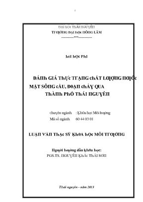 Đánh Giá Chất Lượng Nước Mặt Sông Cầu Tại Thành Phố Thái