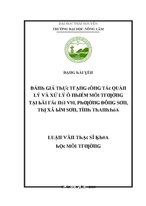 Quản lý và xử lý ô nhiễm môi trường tại Bãi Rác Phú Yên