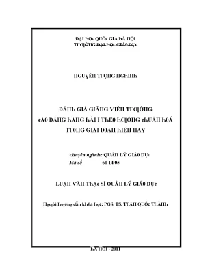 Đánh Giá Giảng Viên Trường Cao Đẳng Hằng Hải 1: Chuẩn