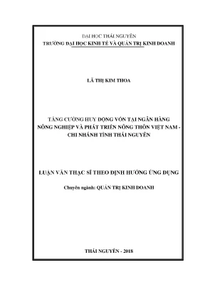 Tăng Cường Huy Động Vốn Tại Agribank Chi Nhánh Tỉnh Thái