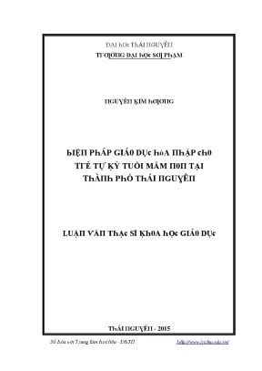 Giáo dục mầm non tại Thái Nguyên: Tự kỷ và phát triển trẻ em