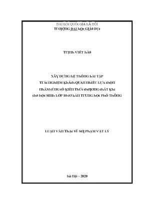 Hệ thống bài tập vật lý cho sinh viên Đại học Giao thông