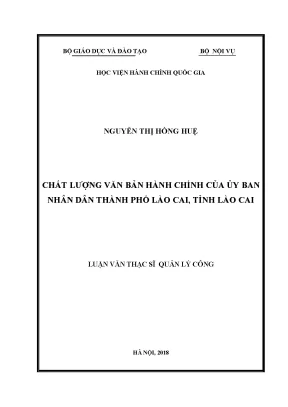 Nâng Cao Chất Lượng Văn Bản Hành Chính Tại Ủy Ban Nhân