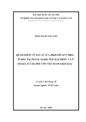 Luận Văn Về Bầu Cử Trong Tư Tưởng Của John Stuart Mill