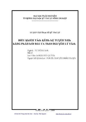 Điều Khiển Tự Động Hệ Thống Kỹ Thuật