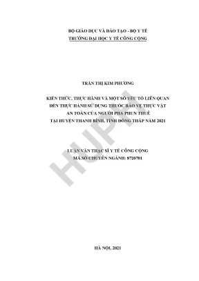 Nghiên Cứu Kiến Thức và Thực Hành Sử Dụng Thuốc Bảo Vệ