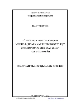 Đại học Thái Nguyên: Nghiên cứu và Ứng dụng Vật lý trong