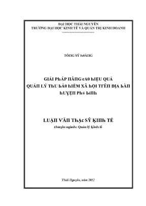 Quản Lý Hiệu Quả Bảo Hiểm Xã Hội Tại Trường Đại Học Kinh