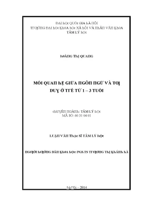 Nghiên cứu mối quan hệ giữa tâm lý trẻ em và sự phát
