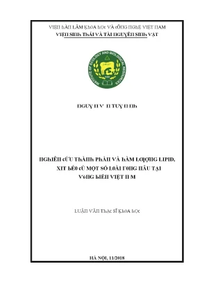 Khám Phá Tài Nguyên Lipid Trong Thực Phẩm Việt Nam