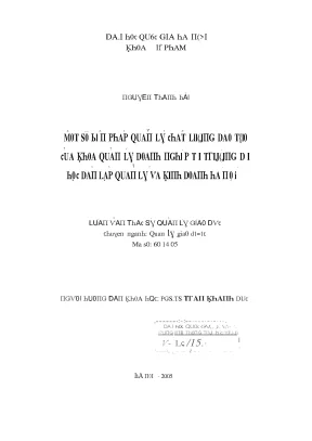 Quản lý chất lượng hiệu quả trong doanh nghiệp