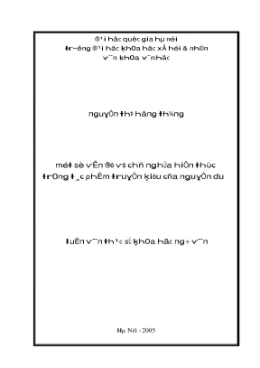 Chủ Nghĩa Hiện Thực Trong Truyện Kiều Của Nguyễn Du