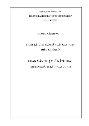 Thiết Kế và Chế Tạo Máy Cắt Gas-Oxy Điều Khiển Số