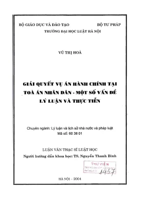 Giải Quyết Án Hành Chính Tại Tòa Án Nhân Dân: Thực Tiễn