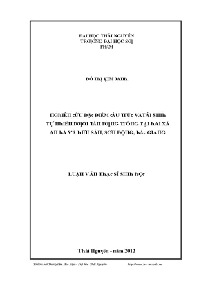 Nghiên cứu về sự đa dạng sinh học tại Thái Nguyên