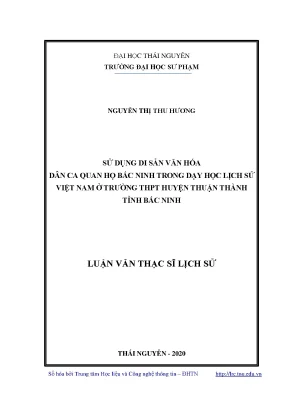 Ứng Dụng Di Sản Văn Hóa Dân Ca Quan Họ Bắc Ninh Trong