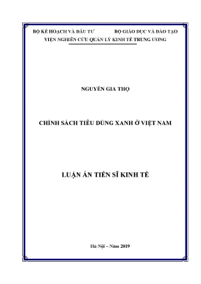Chính Sách Tiêu Dùng Xanh Ở Việt Nam: Nghiên Cứu và Giải