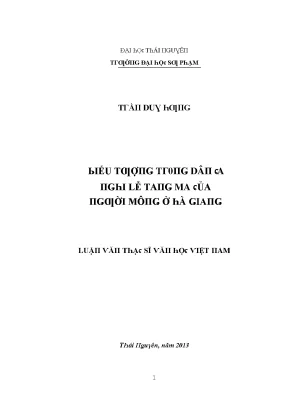 Nghiên cứu về biểu tượng trong lễ tang của người Mông ở